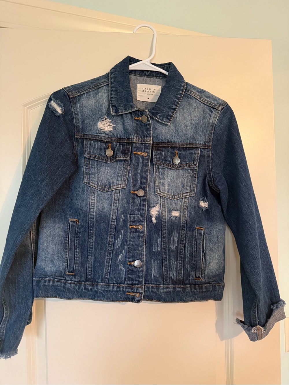 Nature Denim Distressed Jean Jacket